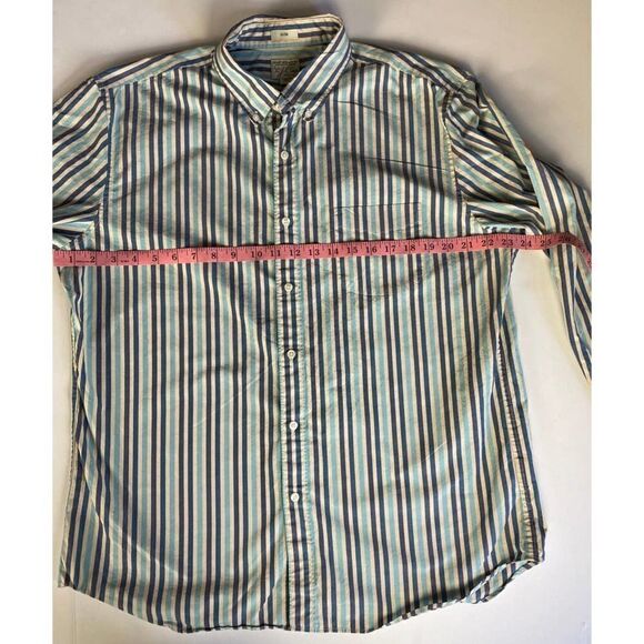J. Crew Button Down Organic Cotton Shirt Stripes - Size XL - Picture 8 of 8